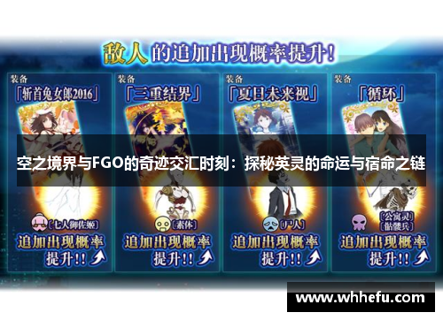 空之境界与FGO的奇迹交汇时刻：探秘英灵的命运与宿命之链